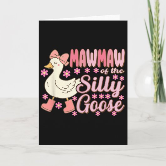 Mawmaw Goose On The Loose Funny Birthday Matching  Kaart (Voorkant)
