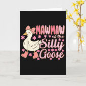 Mawmaw Goose On The Loose Funny Birthday Matching  Kaart (Gele Bloem)