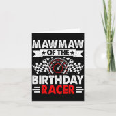 Mawmaw Of The Birthday Racer Race Car Party Family Kaart (Voorkant)