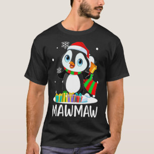 Mawmaw Penguins Santa Hat Kerstmis Matching Fami T-shirt