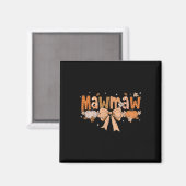 Mawmaw Pompoen Herfst Coquette Bow Thanksgiving Mo Magneet (Voorkant / Achterkant)