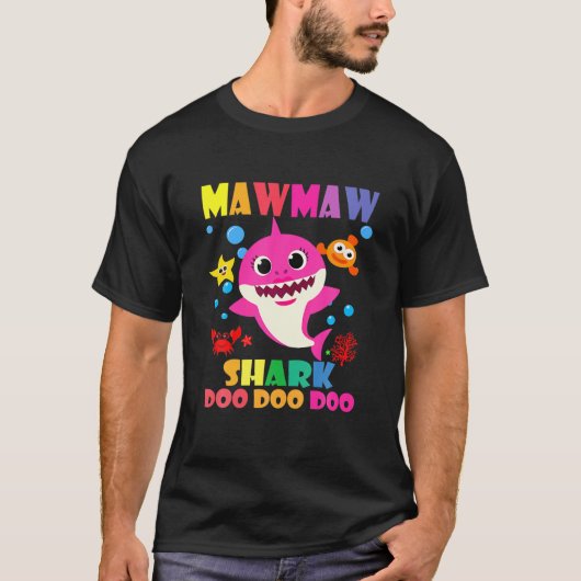 Mawmaw Shark Doo Doo Funny Baby mama papa Kinder T-shirt (Voorkant)