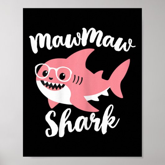 Mawmaw Shark Moederdag Grandma Funny Maw-maw Poster (Voorkant)