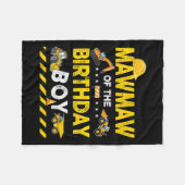 Mawmaw van de verjaardag jongen bouwvakker Bir Fleece Deken (Voorkant (Horizontaal))