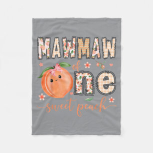 Mawmaw van One Sweet Peach 1e verjaardag meisje Fleece Deken