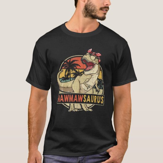 Mawmawsaurus Retro Rex Dinosaur Mawmaw Saurus Fami T-shirt (Voorkant)