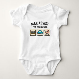 Max Assist voor transfers, baby body met mobilitei Romper