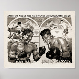 Max Baer vs James Braddock Poster