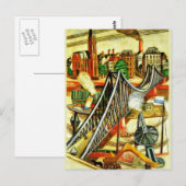 Max Beckmann - De IJzeren Brug, mooi kunstschilder Briefkaart (Voorkant / Achterkant)