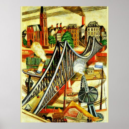 Max Beckmann - De IJzeren Brug, mooi kunstschilder Poster (Voorkant)