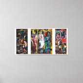 Max Beckmann - Die Akrobaten Canvas Afdruk (Voorkant)