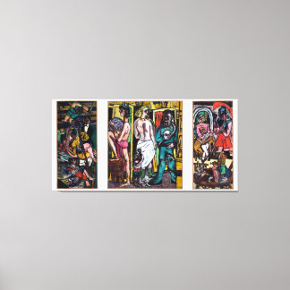 Max Beckmann - Die Akrobaten Canvas Afdruk