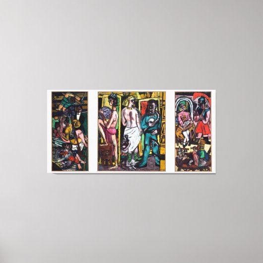 Max Beckmann - Die Akrobaten Canvas Afdruk (Voorkant)
