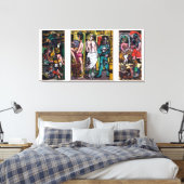 Max Beckmann - Die Akrobaten Canvas Afdruk (Insitu (Slaapkamer))