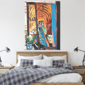 Max Beckmann - Expressionism - Un Bar a Paris 1939 Canvas Afdruk (Insitu (Slaapkamer))