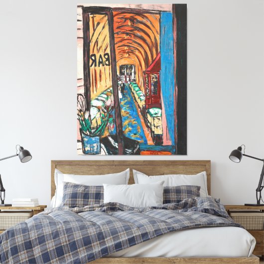 Max Beckmann - Expressionism - Un Bar a Paris 1939 Canvas Afdruk (Insitu (Slaapkamer))