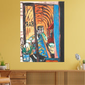 Max Beckmann - Expressionism - Un Bar a Paris 1939 Canvas Afdruk (Insitu (Woonkamer))