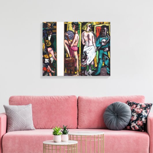 Max Beckmann - German Expressionism - The Acrobats Canvas Afdruk (Insitu (Woonkamer))