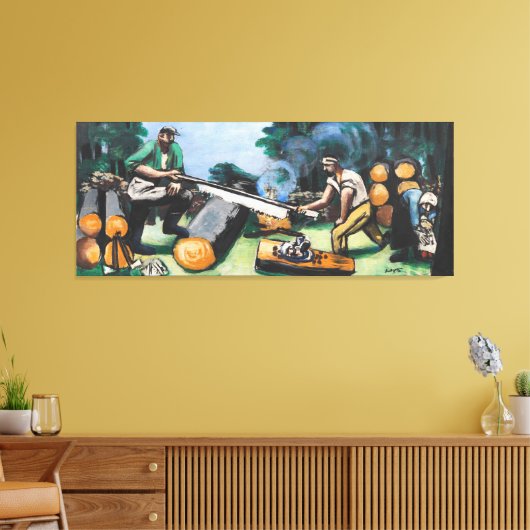 Max Beckmann - Sawyer in the forest Canvas Afdruk (Insitu (Woonkamer))