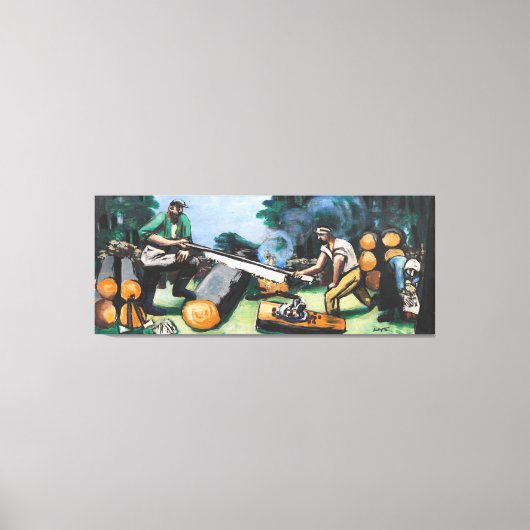 Max Beckmann - Sawyer in the forest Canvas Afdruk (Voorkant)