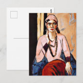 Max Beckmann schilderij, Quappi in Roze Briefkaart (Voorkant / Achterkant)