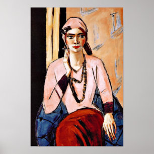 Max Beckmann-schilderij, Quappi in roze Poster