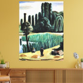 Max Beckmann - Seascape met Poplars Canvas Afdruk (Insitu (Woonkamer))