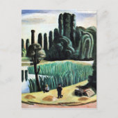 Max Beckmann - Seascape met Poplars, mooie kunst Briefkaart (Voorkant)
