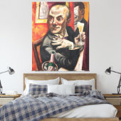 Max Beckmann - Self-Portrait with Champagne Canvas Afdruk (Insitu (Slaapkamer))