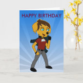 Max Birthday Card Kaart (Gele Bloem)