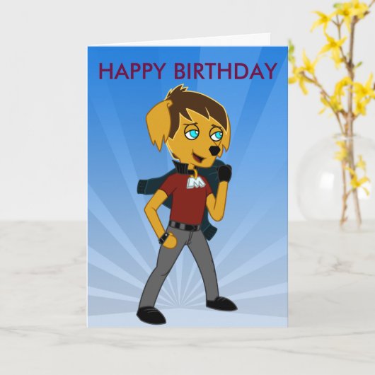 Max Birthday Card Kaart (Gele Bloem)