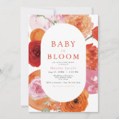 MAX Bold Fuchsia & Sinaasappel Bloemen Baby in Blo Kaart (Voorkant)