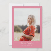 MAX Bold Fuchsia & Sinaasappel Bloemen Baby in Blo Kaart (Achterkant)