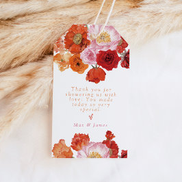 MAX Bright Floral Petals & Prosecco Bruiloftsfeest Cadeaulabel