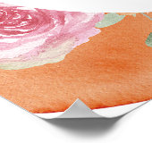 MAX Bright Floral Petals & Prosecco Vrijgezellenfe Poster (Hoek)