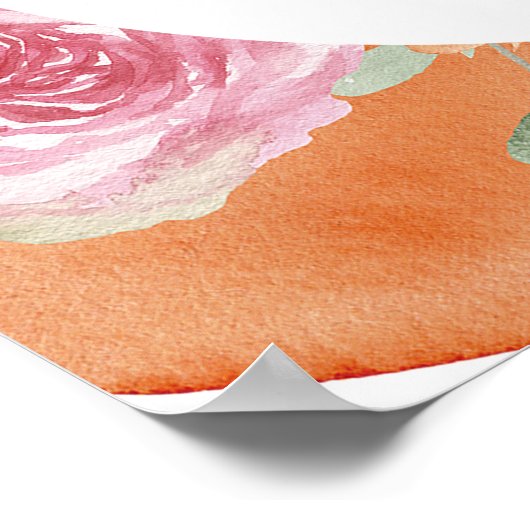 MAX Bright Floral Petals & Prosecco Vrijgezellenfe Poster (Hoek)