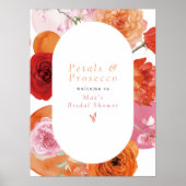 MAX Bright Floral Petals & Prosecco Vrijgezellenfe Poster (Voorkant)