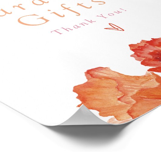 MAX Bright Floral Prosecco Kaarten en geschenken Poster (Hoek)