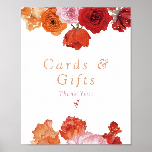 MAX Bright Floral Prosecco Kaarten en geschenken Poster (Voorkant)