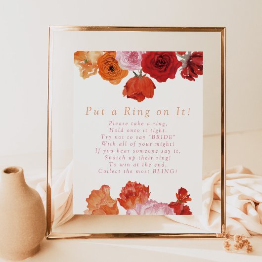 MAX Bright Floral Prosecco zet een ring op het spe Poster