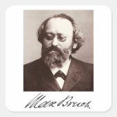 Max Bruch - handtekening Vierkante Sticker (Voorkant)