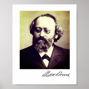 Max Bruch - Poster voor handtekening
