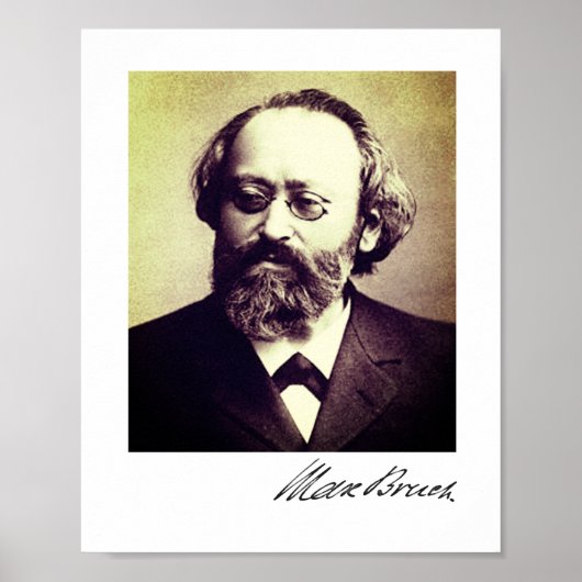 Max Bruch - Poster voor handtekening (Voorkant)