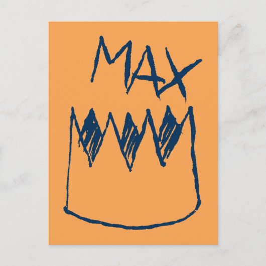Max & Crown Sketch Briefkaart (Voorkant)