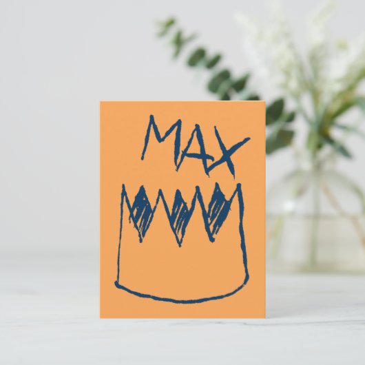 Max & Crown Sketch Briefkaart (Staand voorkant)