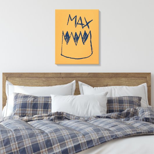 Max & Crown Sketch Canvas Afdruk (Insitu (Slaapkamer))