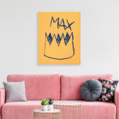Max & Crown Sketch Canvas Afdruk (Insitu (Woonkamer))