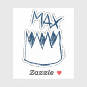 Max & Crown Sketch Sticker (Vel)
