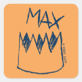 Max & Crown Sketch Vierkante Sticker (Voorkant)