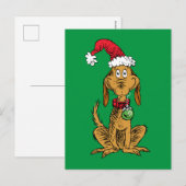 Max de hond met kerstmuts briefkaart (Voorkant / Achterkant)